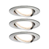 Lot de 3 Spots LED encastrables Nova LED Coin 6W 230V alu IP23 PAULMANN 93447